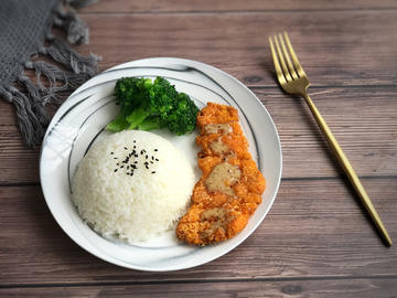 香酥鸡排饭