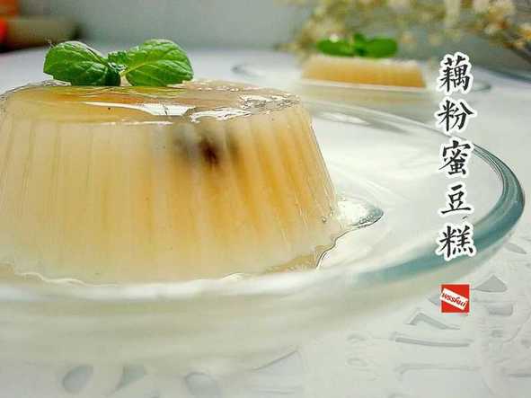 Q弹藕粉蜜豆糕