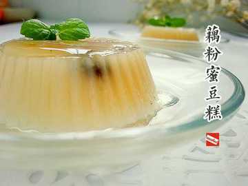 Q弹藕粉蜜豆糕