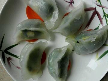 水晶菠菜饺