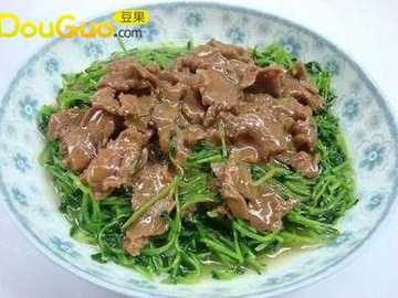 沙茶牛肉豆苗