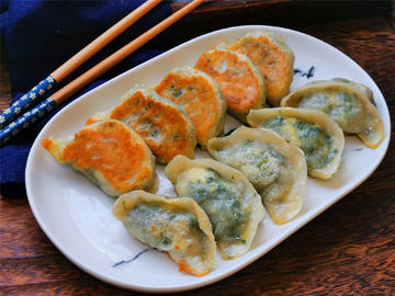 荠菜鸡蛋煎饺，花钱少实惠又好吃