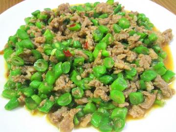 四季豆（龙牙豆）炒肉末