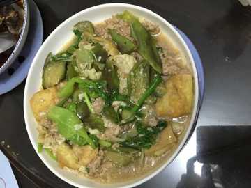 青茄子炒豆干